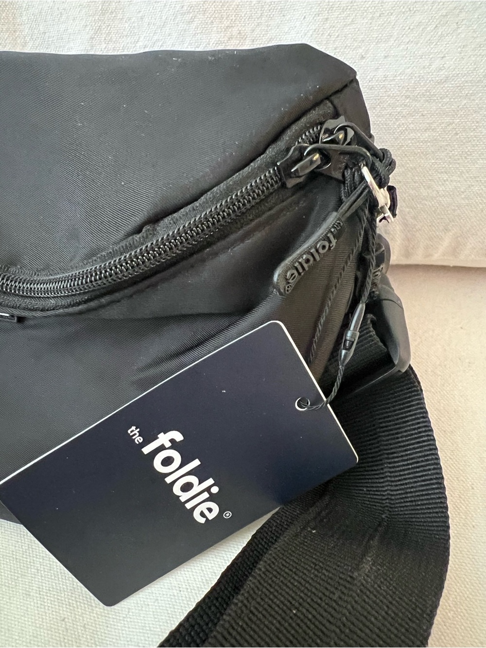 The Foldie Crossbody Fanny Pack Belt Bag Black Anti Theft RIFD Foldable - Picture 8 of 9